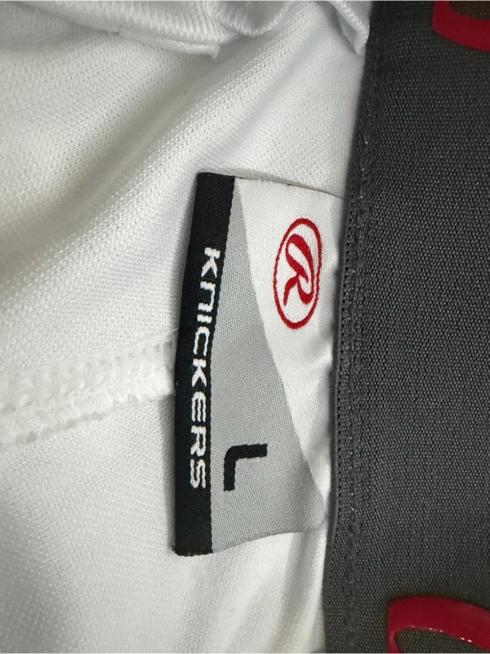 Rawlings White Baseball/Kicking Pants with Elastic Ankles - Picture 2 of 3